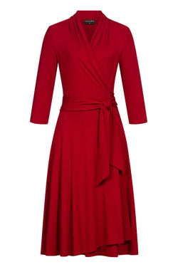 Jersey Wrap Dress Red – Marianna Déri